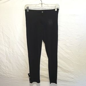 Haris Cotton Athens Women's Cut Hem with Button Accents Medium Black